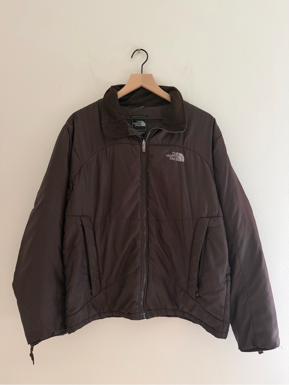Men’s Brown North Face Collared Jacket Size Medium